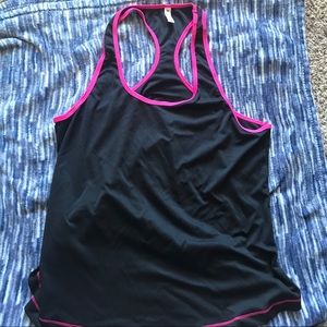 Soffe Black and pink workout tank top